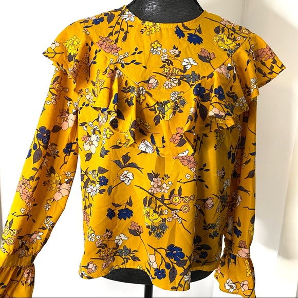 MELLODAY Pleated Bell Sleeve Blouse - Picture 4 of 12